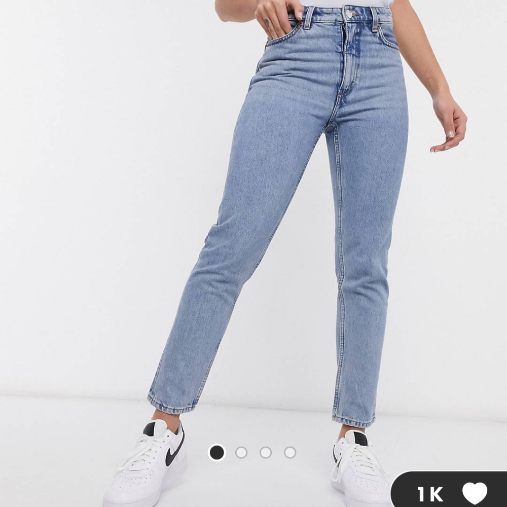 Monki Kimono Jeans in Blue, Size 28